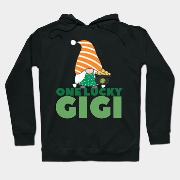 One Lucky Gigi Grandmother St Patrick's Day Gnome Irish Gift Hoodie by yassinebd